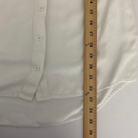 Marine Layer Women's Button Up Shirt Large Long Sleeve White Top - Picture 7 of 7